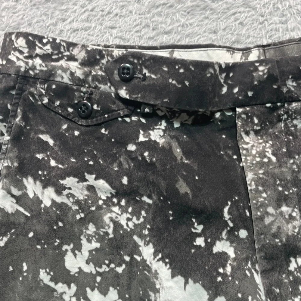 Polo Golf Ralph Lauren Mens 33 Black White Graphic Print Shorts Flat Front
